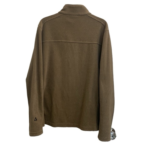 Gerry Midweight Brown Knit High Collar Full Zip Jacket Size L - Picture 2 of 10